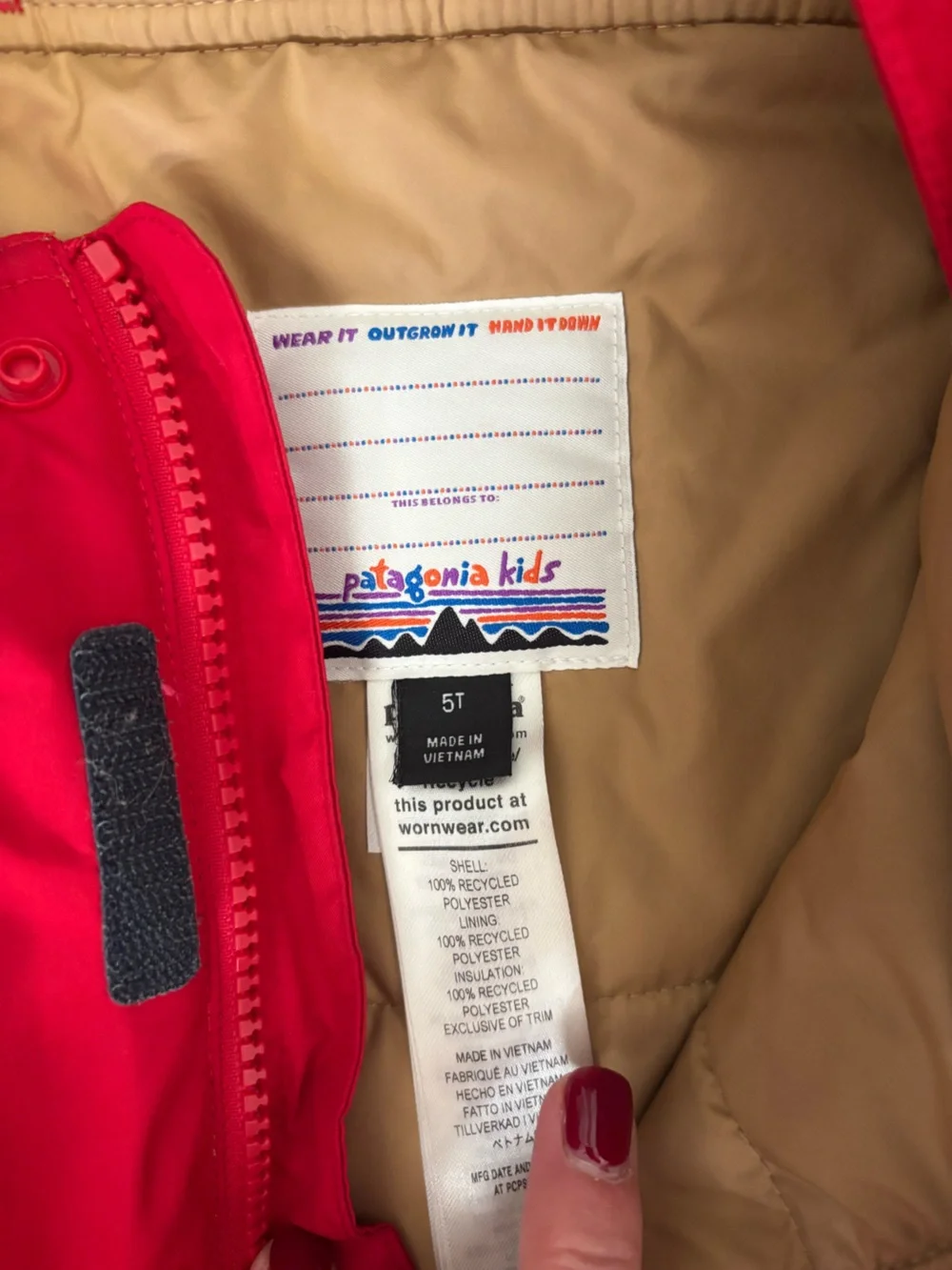 Patagonia Kids Ski Jacket and Pants in Red, Navy & Mint